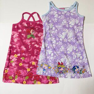 Lot of 2 Dresses Ariel Little Mermaid and Powerpuff Girls Size 4/5 Girls Summer